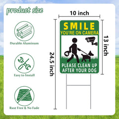 GXGGUS Clean Up After Your Dog Sign with H stake for easy installation