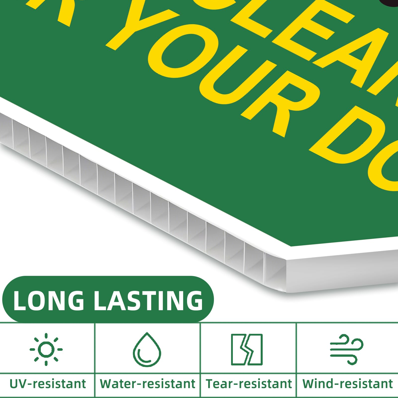 GXGGUS dog sign showing UV coating and glossy finish