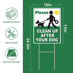 GXGGUS double-sided dog sign displayed in a garden