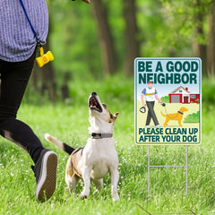 GXGGUS double-sided dog sign with H-stakes