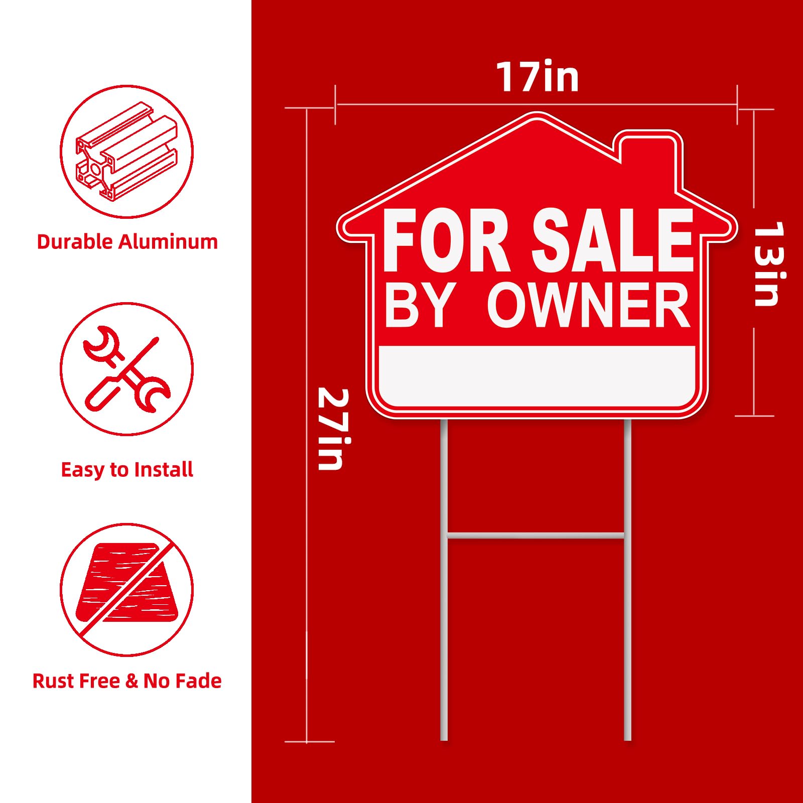 GXGGUS For Sale By Owner Yard Sign installed in a lawn