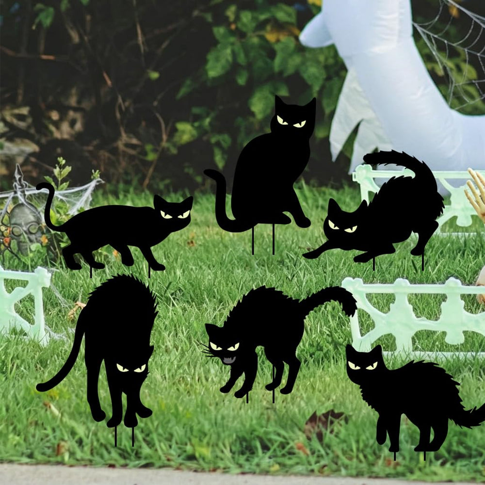 GXGGUS Halloween decorations outdoor cat silhouette