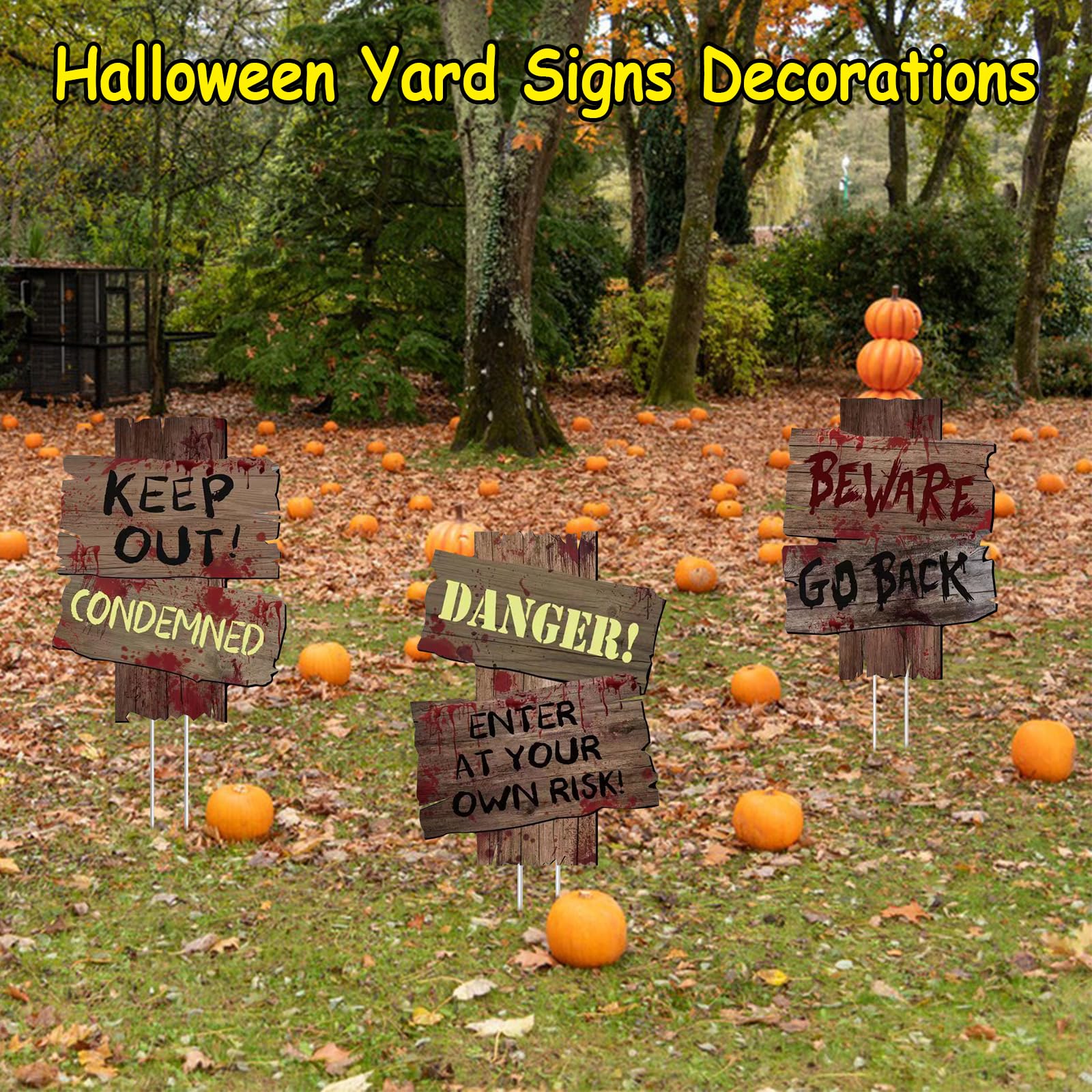GXGGUS Halloween Yard Signs with stakes for easy setup