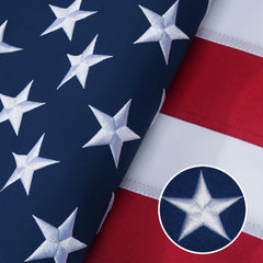 GYaozii 5x8Ft American flag front view with embroidered stars