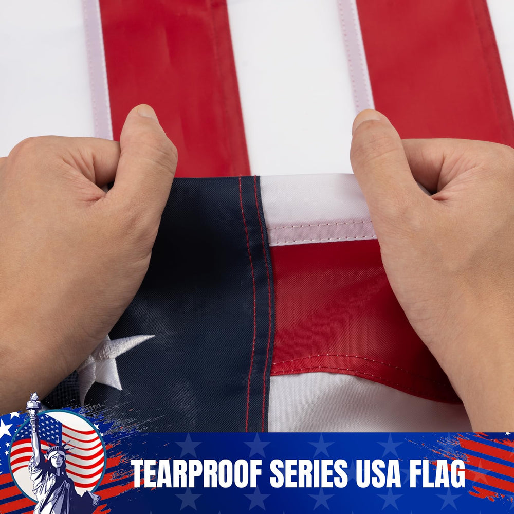 GYaozii American Flag with embroidered stars detail