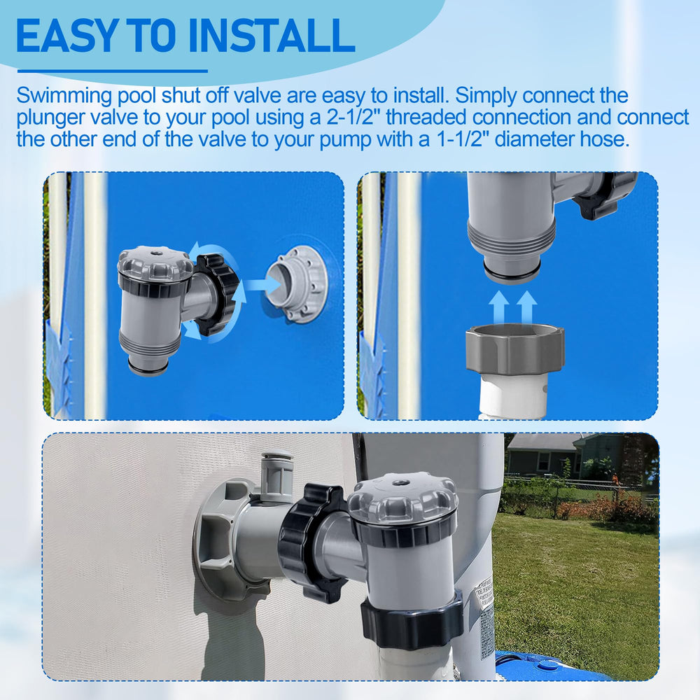 GYPNS Plunger Valve installed on a pool pump