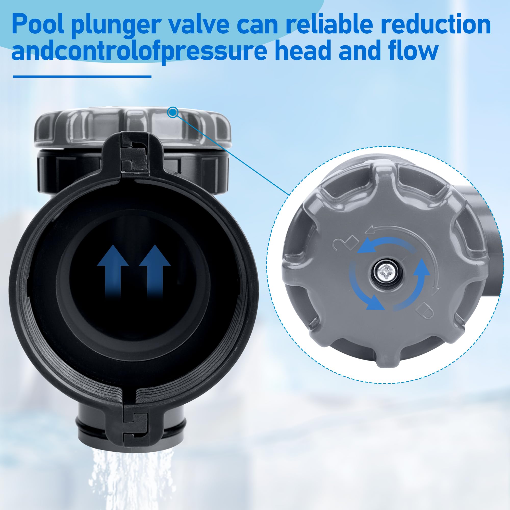 GYPNS Plunger Valve showing grey colour and design