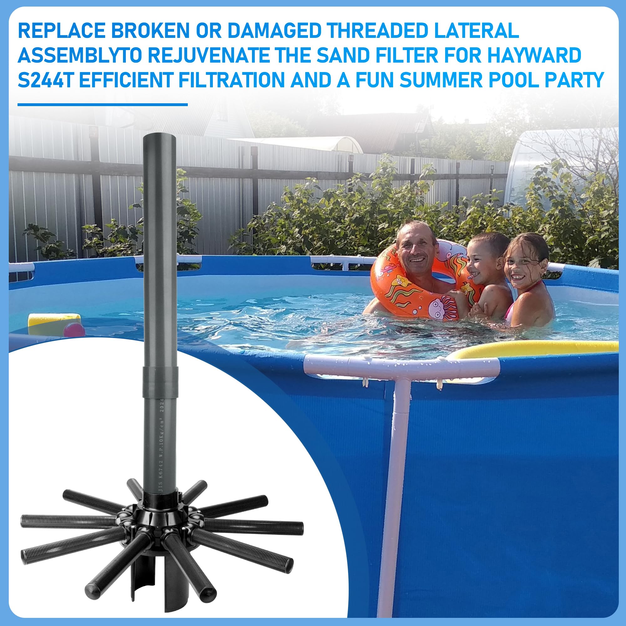 GYPNS SX244DA lateral assembly displayed with other pool parts