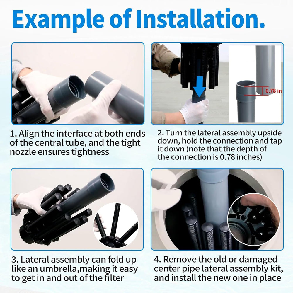GYPNS SX244DA lateral assembly on a pool filter