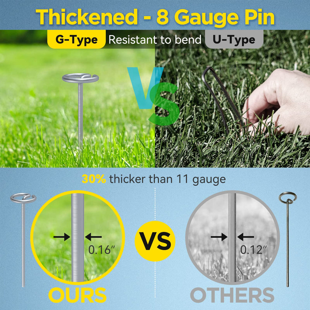 GZBEVITAR Landscape Fabric Stakes 40 pack overview
