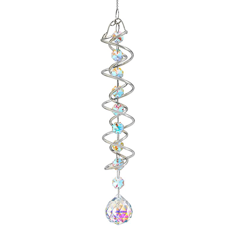 H&D HYALINE & DORA 20.5in Crystal Suncatcher with colourful crystals
