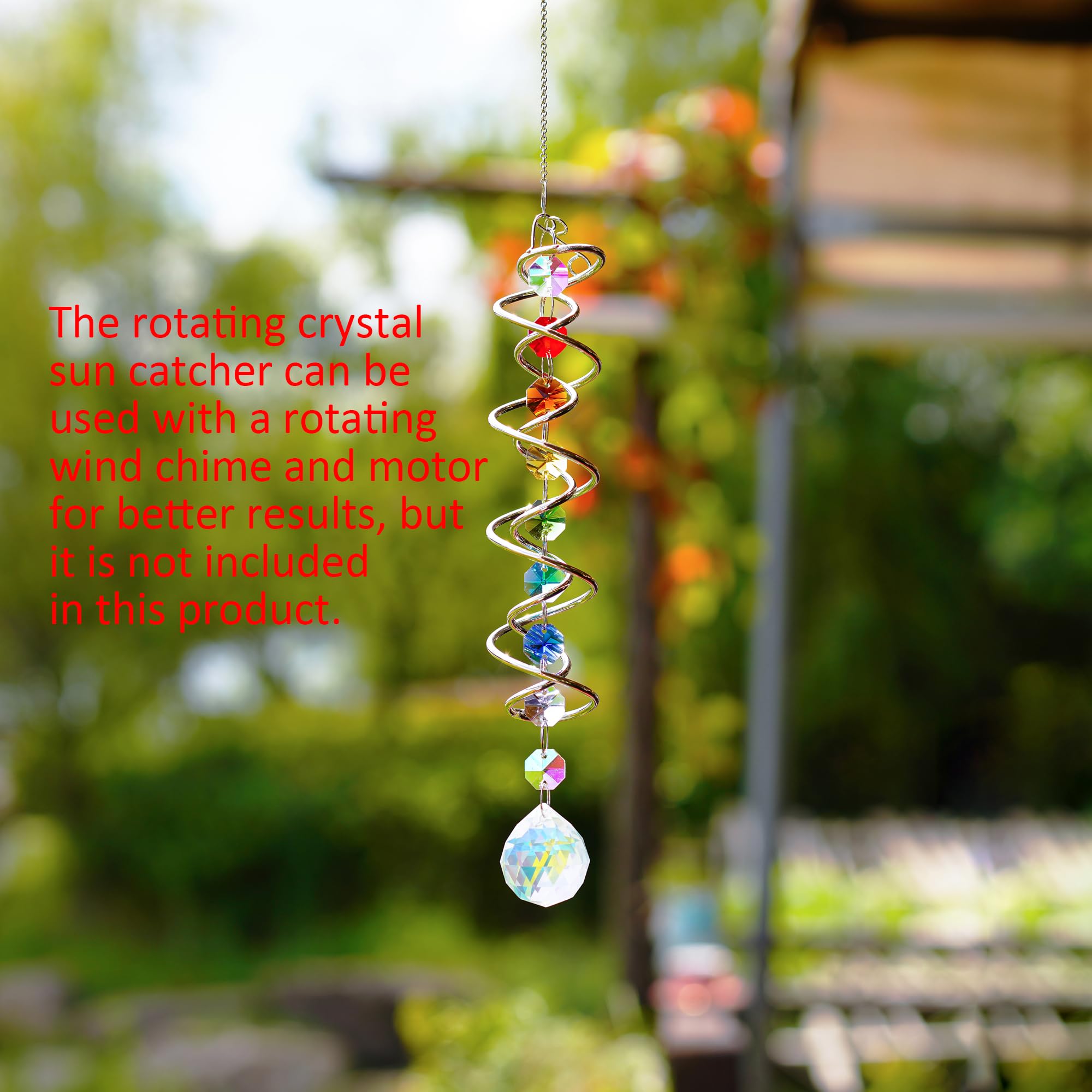 H&D HYALINE & DORA suncatcher hanging in garden setting