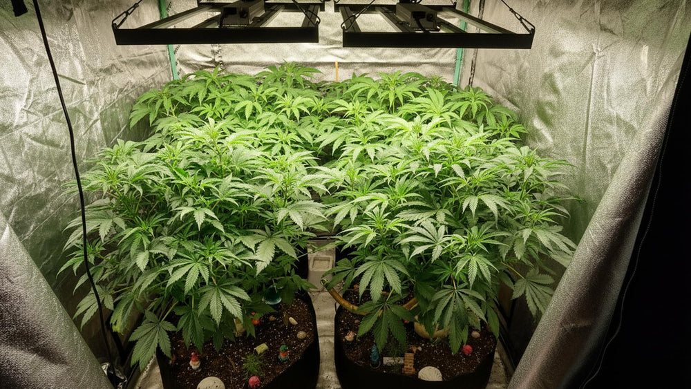 H HNMA HN 120W LED Grow Light compact size comparison