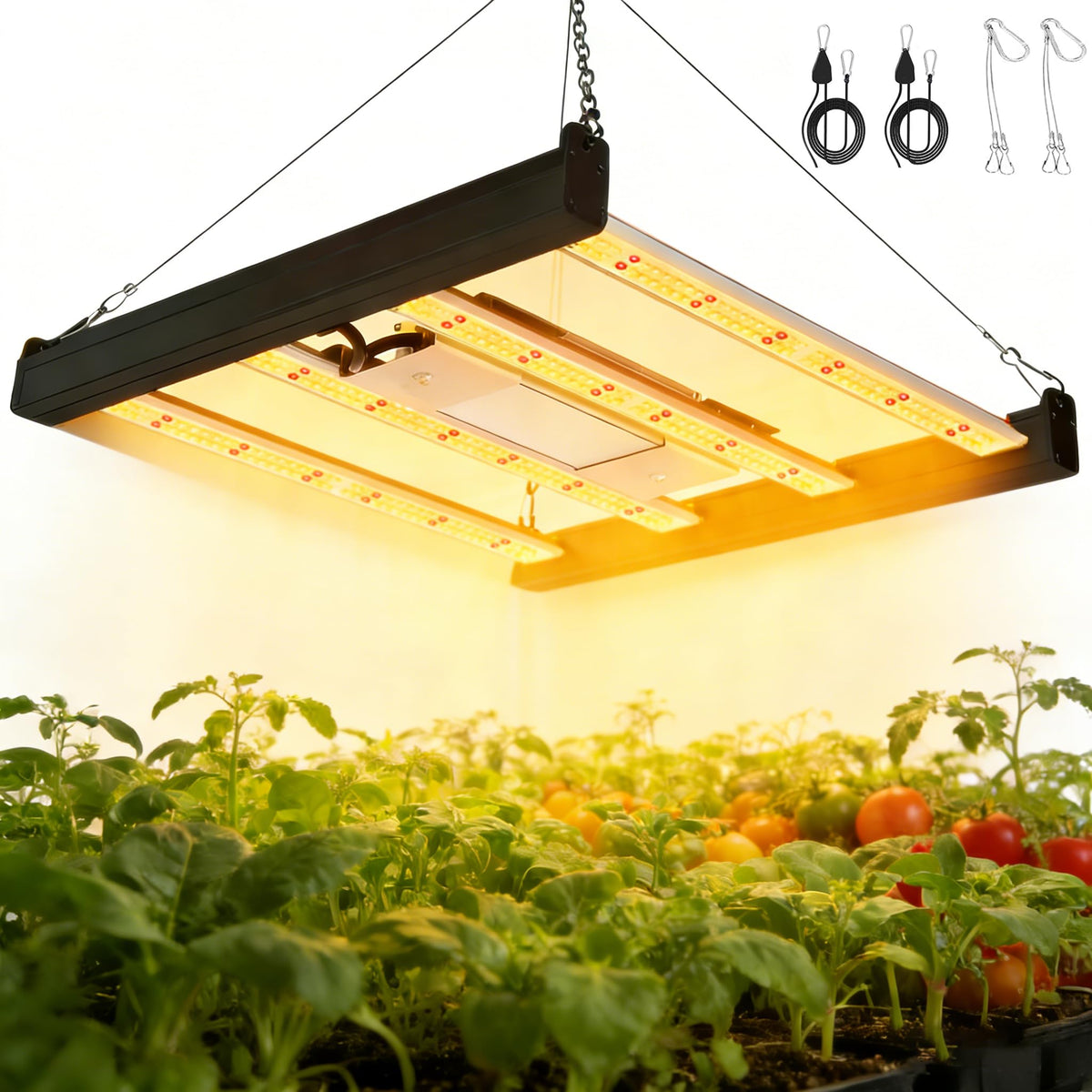 H HNMA HN 120W LED Grow Light front view with full spectrum