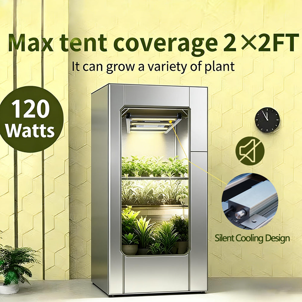 H HNMA HN 120W LED Grow Light showing waterproof design