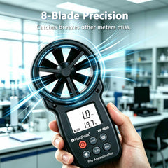 H HOLDPEAK 866B Anemometer side view with tripod hole