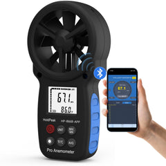H HOLDPEAK Handheld Anemometer Bluetooth 866B-APP front view