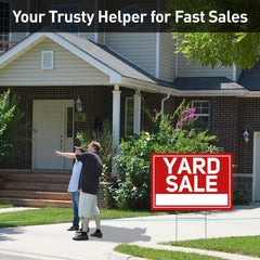 H-shaped metal stake used with ComboJoy yard sale signs for stable installation