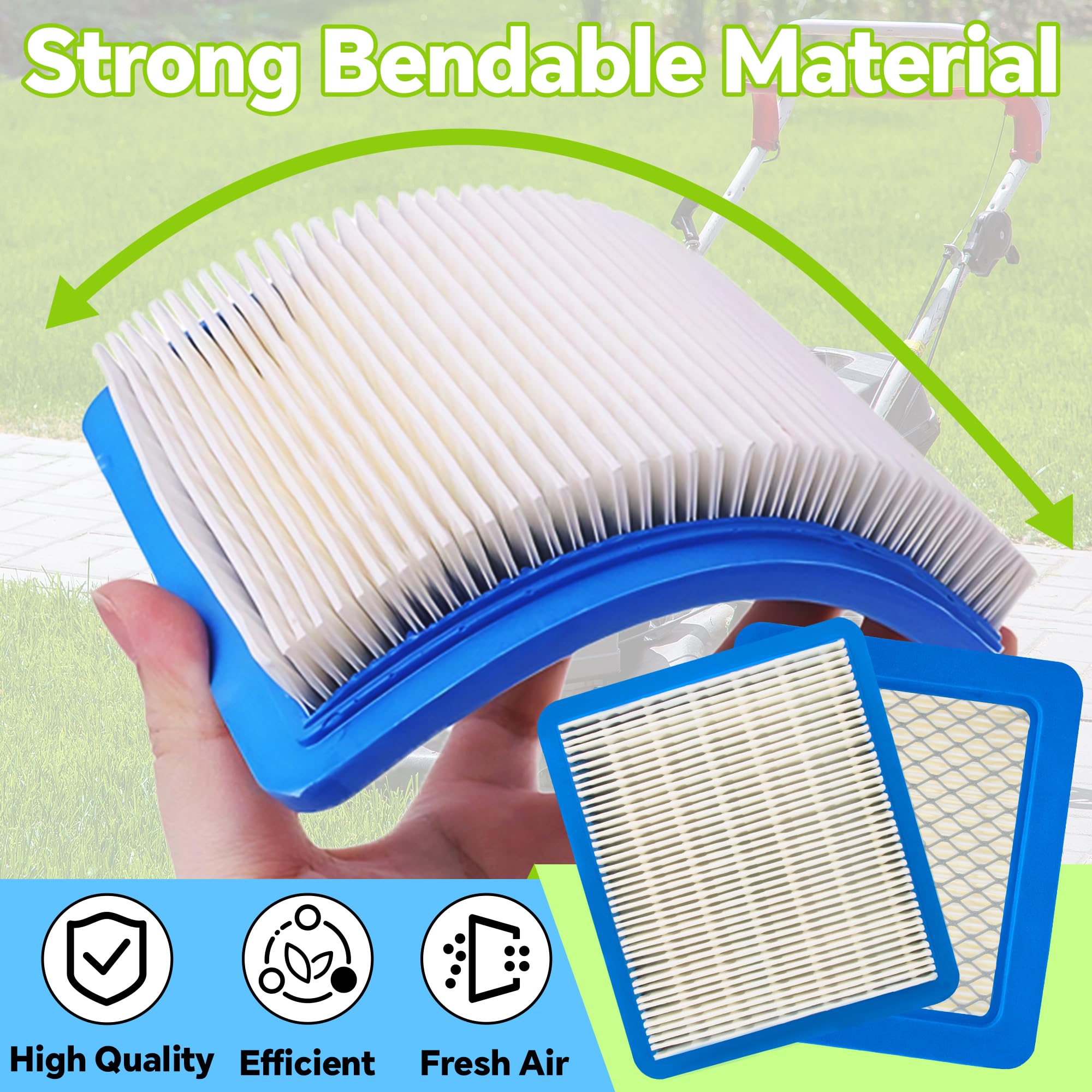 Haigelisi Air Filter dimensions 5.2" x 4.5" x 0.8"