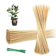 HAINANSTRY Bamboo Plant Stakes 18 Inch front view