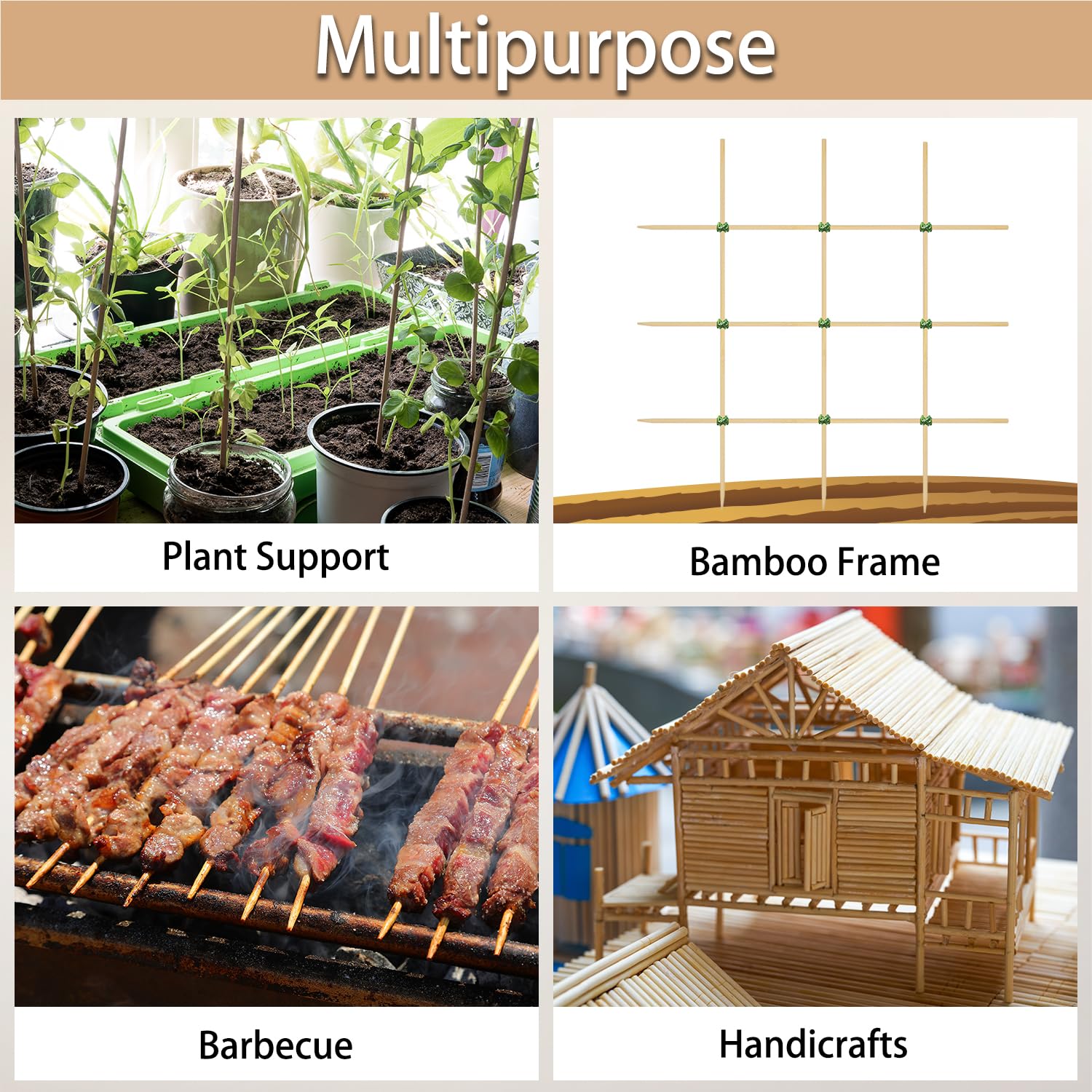 HAINANSTRY Bamboo Plant Stakes package contents