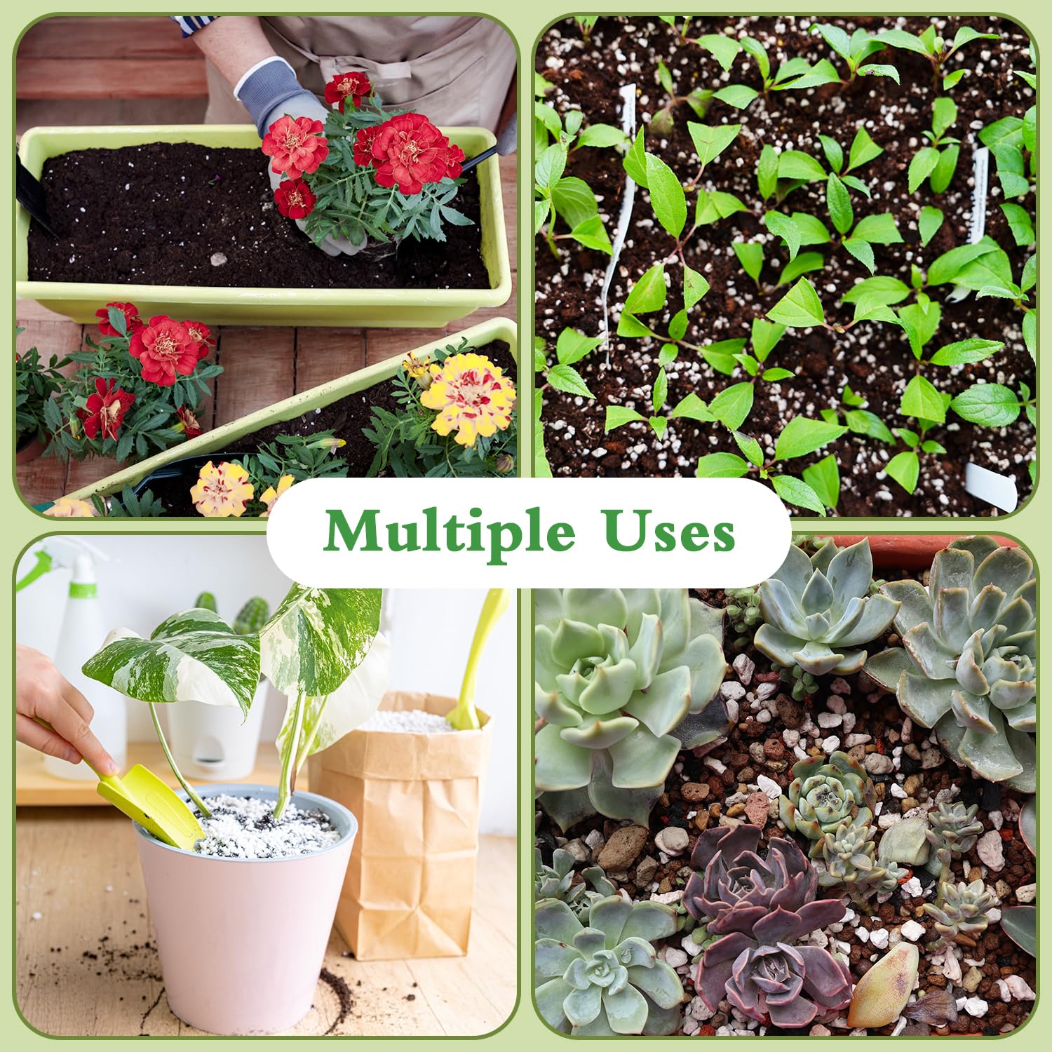 HAINANSTRY Perlite alongside gardening tools
