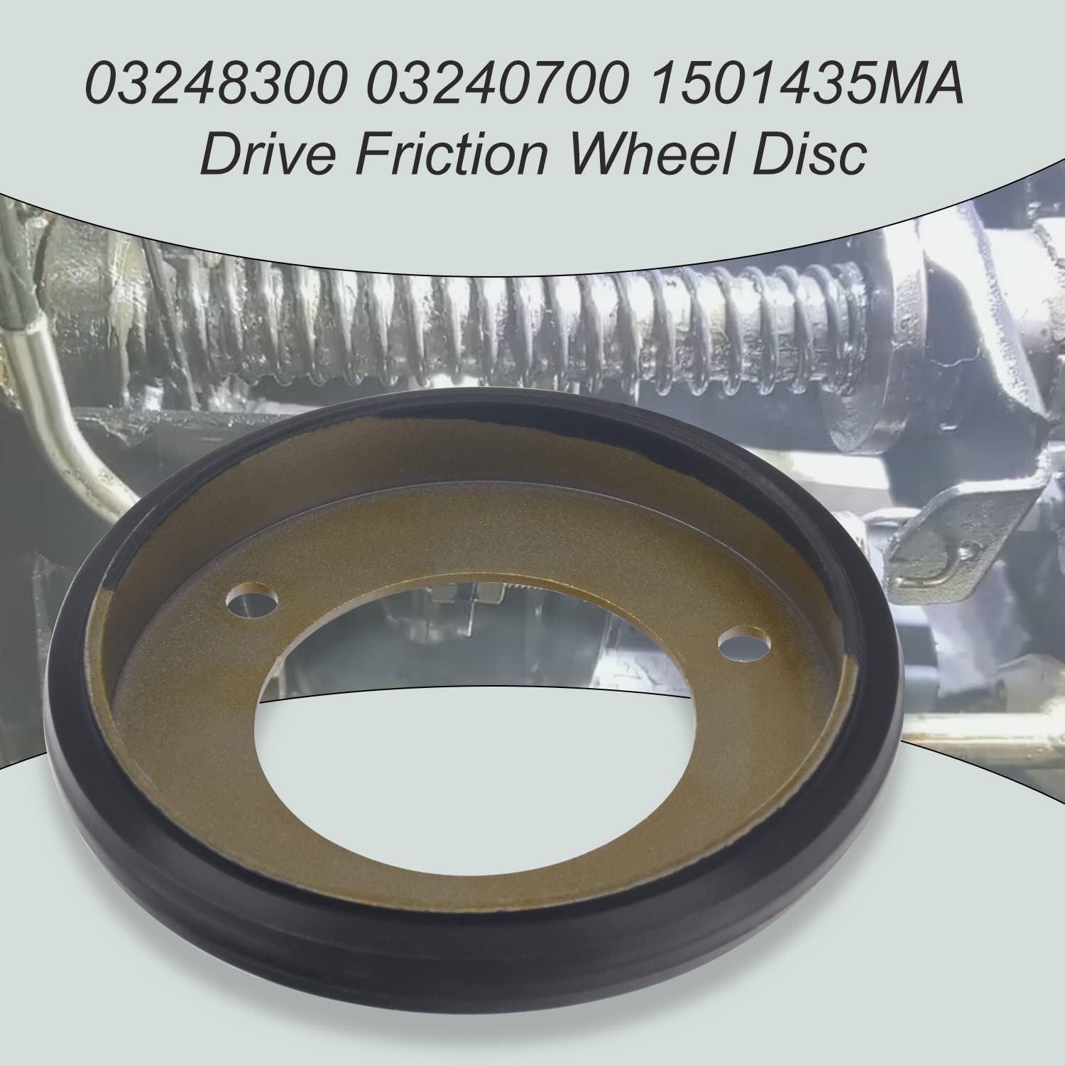 Haiouus Drive/Friction Wheel Disc installed on a snow blower