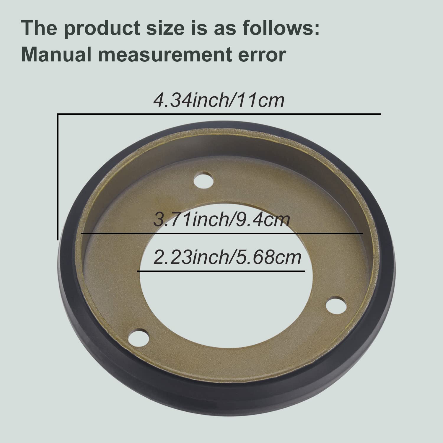 Haiouus wheel disc from a side angle showing dimensions