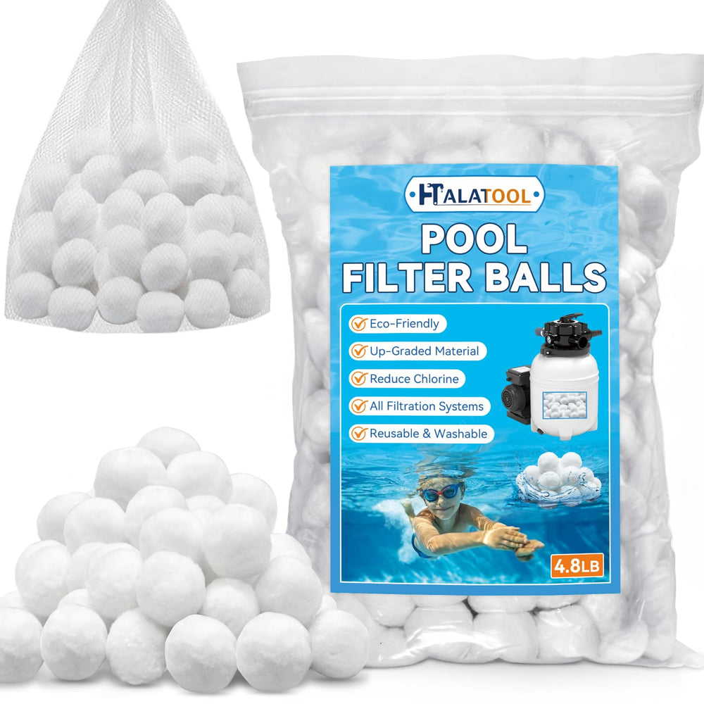 Halatool Pool Filter Balls 4.8 LB bag front view
