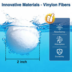 Halatool Pool Filter Balls being poured into a sand filter