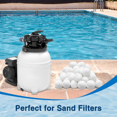 Halatool Pool Filter Balls in a mesh washing bag