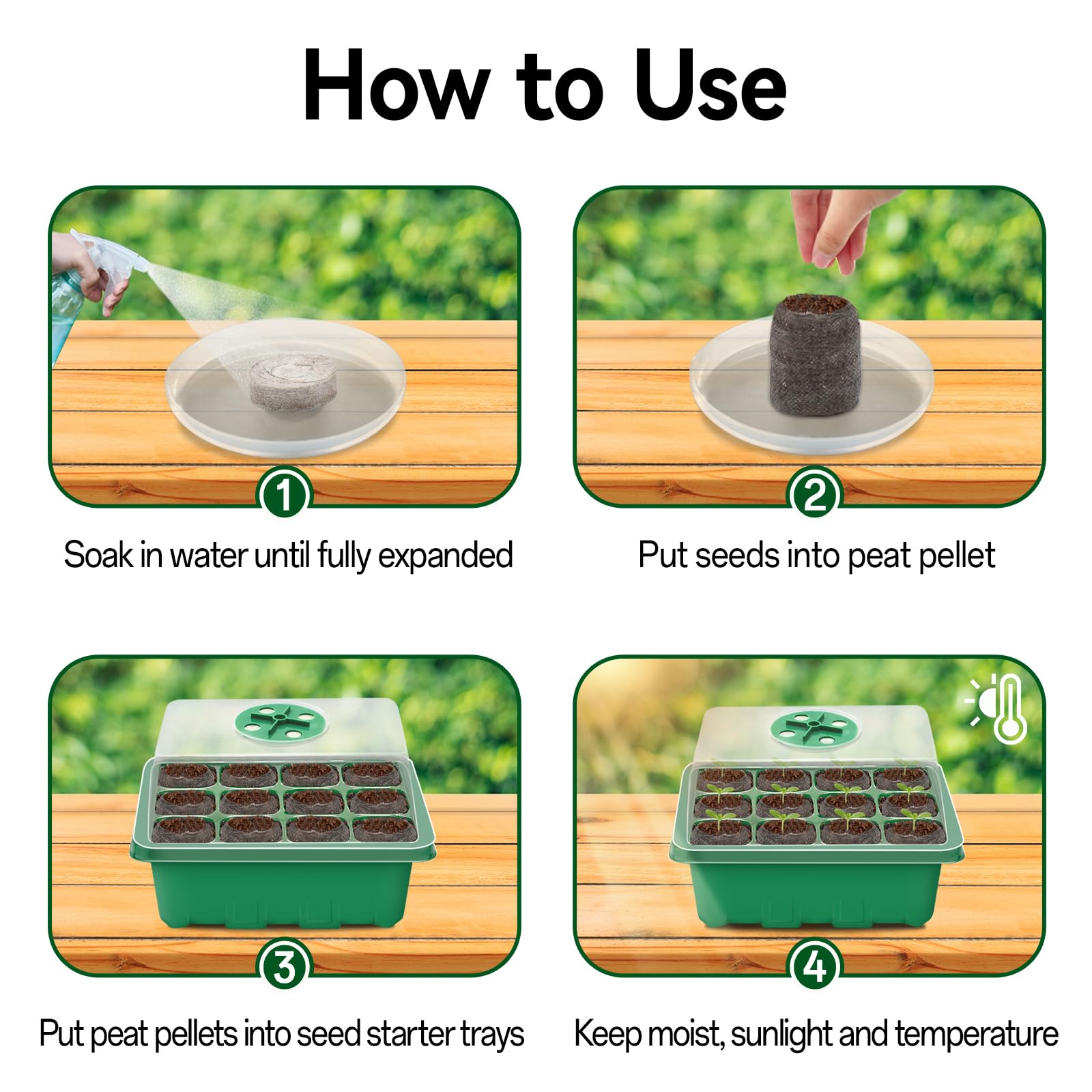 Halatool Seed Starter Kit displayed in a garden setting