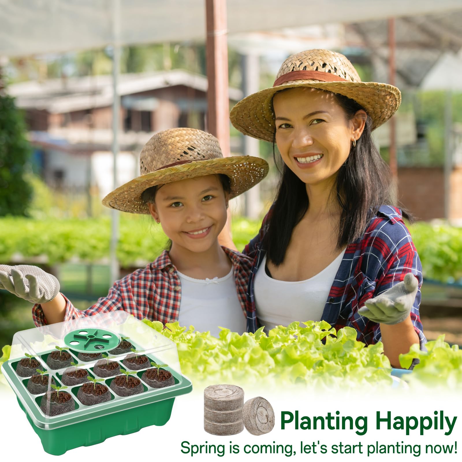 Halatool Seed Starter Kit with multiple seed trays stacked