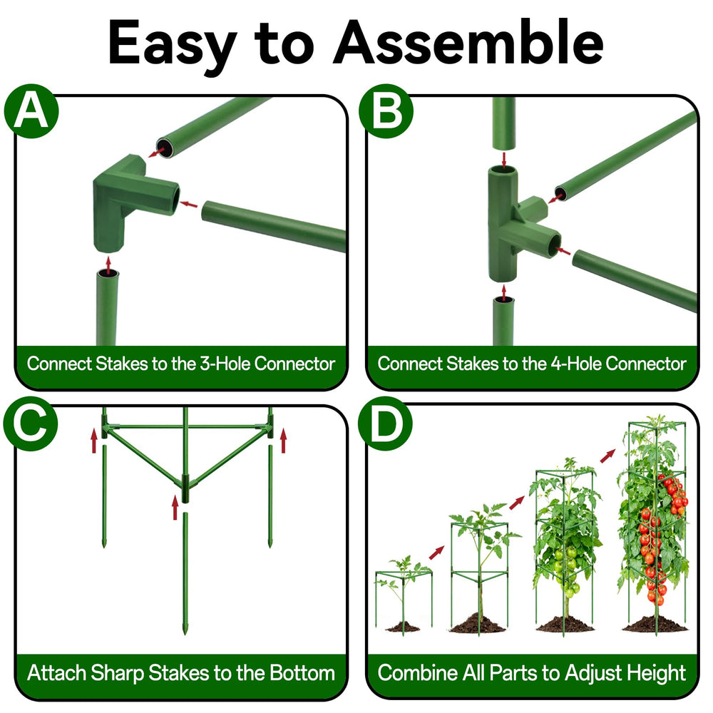 Halatool tomato cage showing dual-layer construction