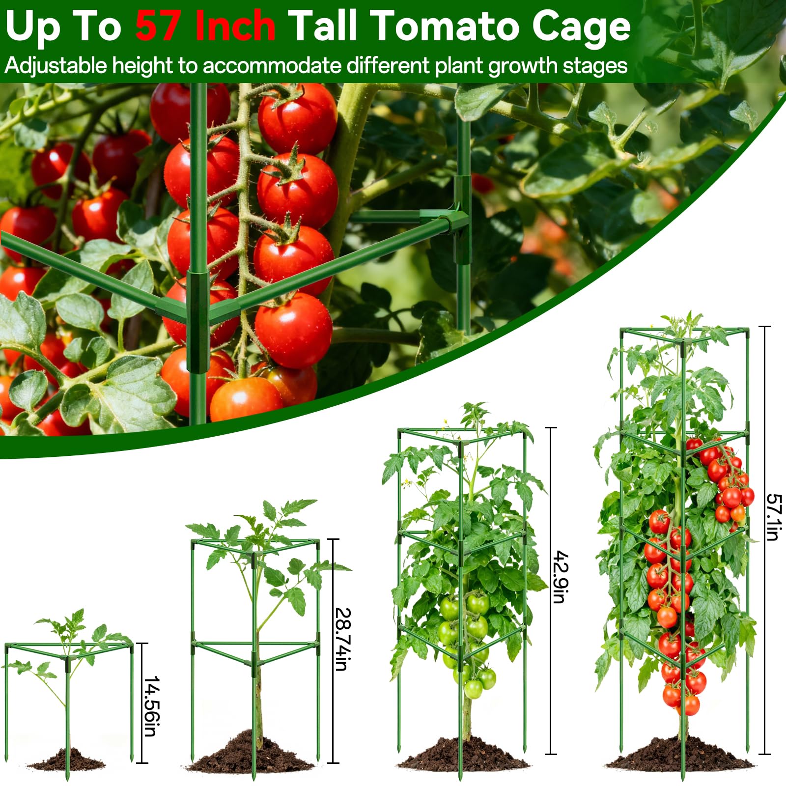 Halatool tomato cage with upgraded connectors