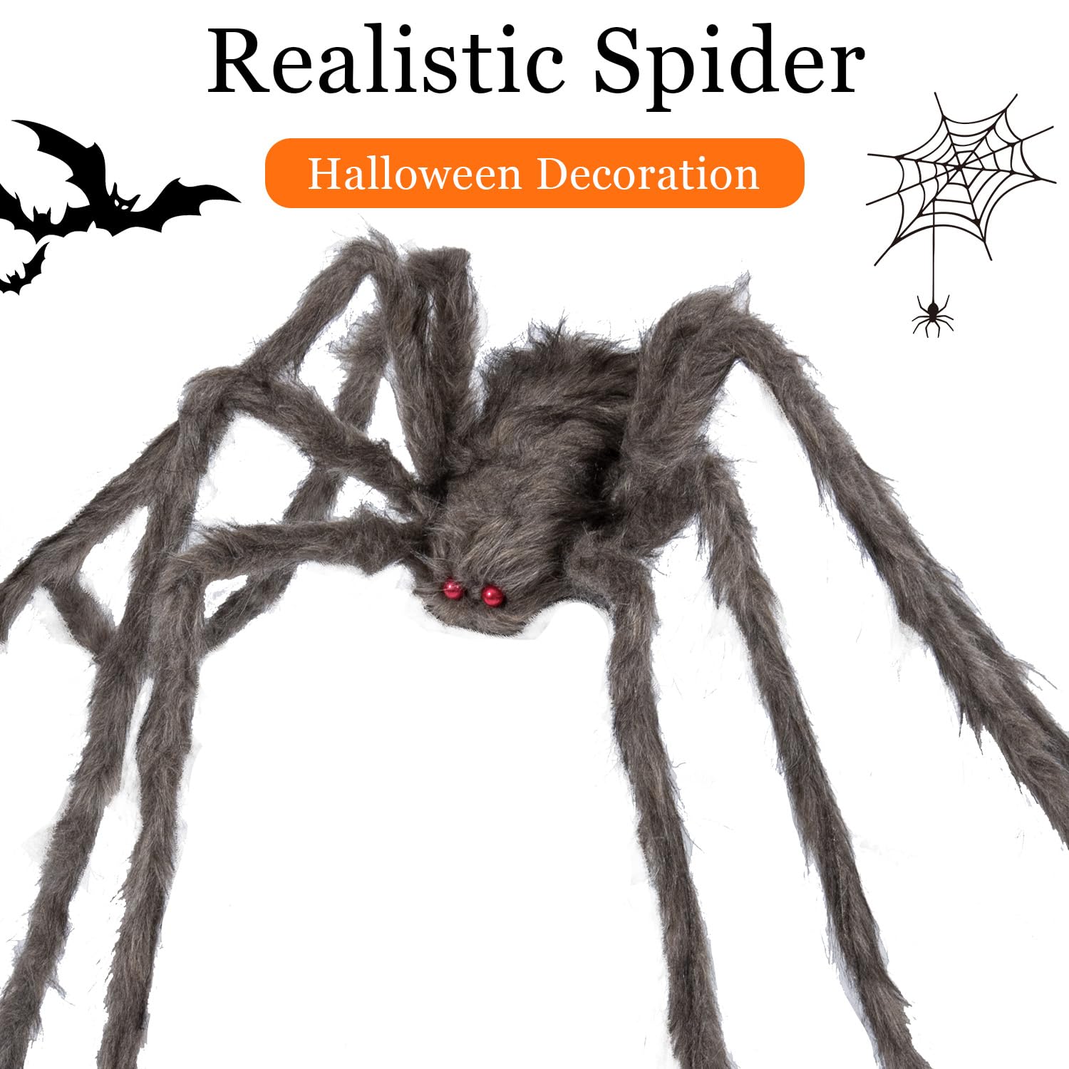 Halloween themed setup with Giant Spiders