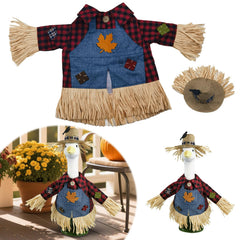 HALSHI Scarecrow Goose Outfit displayed in garden setting