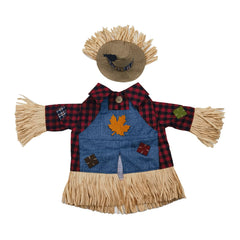HALSHI Scarecrow Goose Outfit laid flat to show dimensions