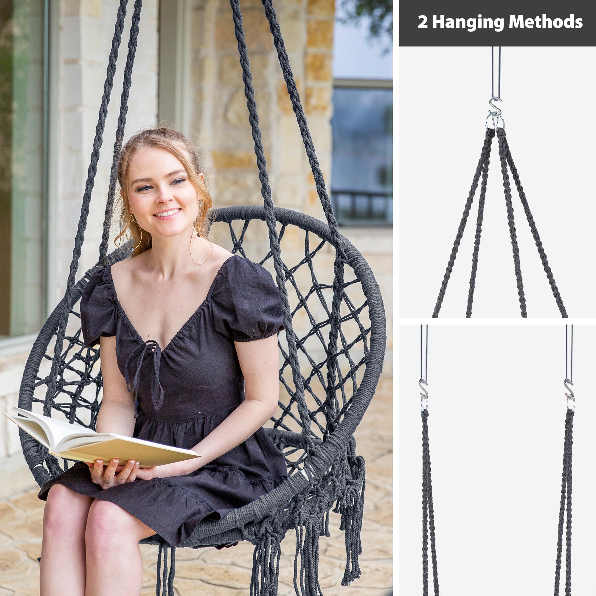 Hammock Chair setup in a garden setting
