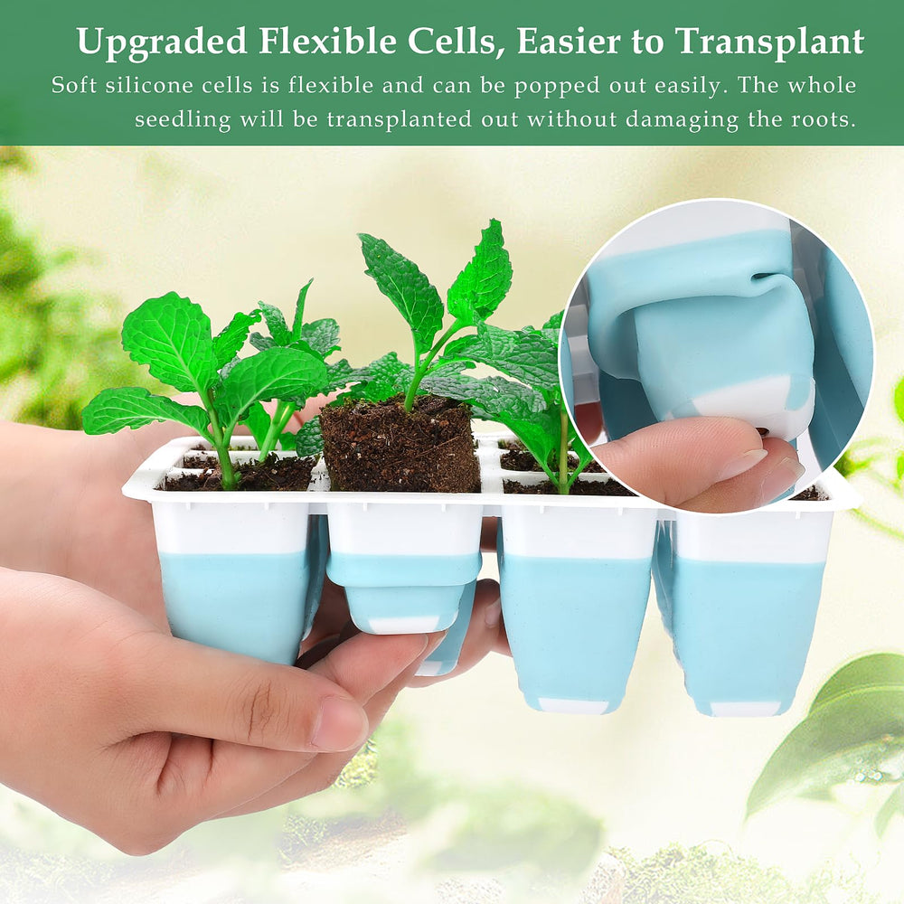 Hanaoyo Seed Starter Tray showing individual pop-out cells
