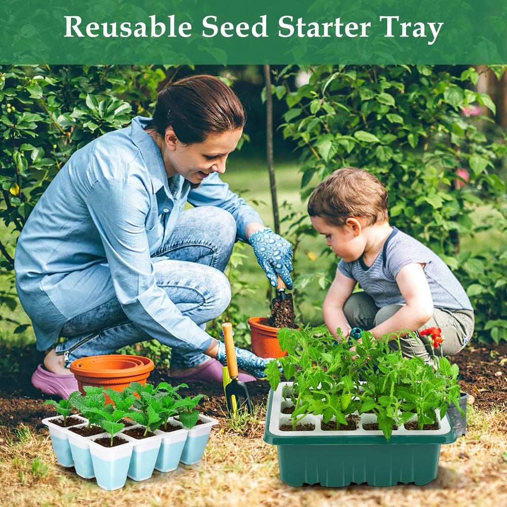 Hanaoyo Seed Starter Tray with blue colour detail