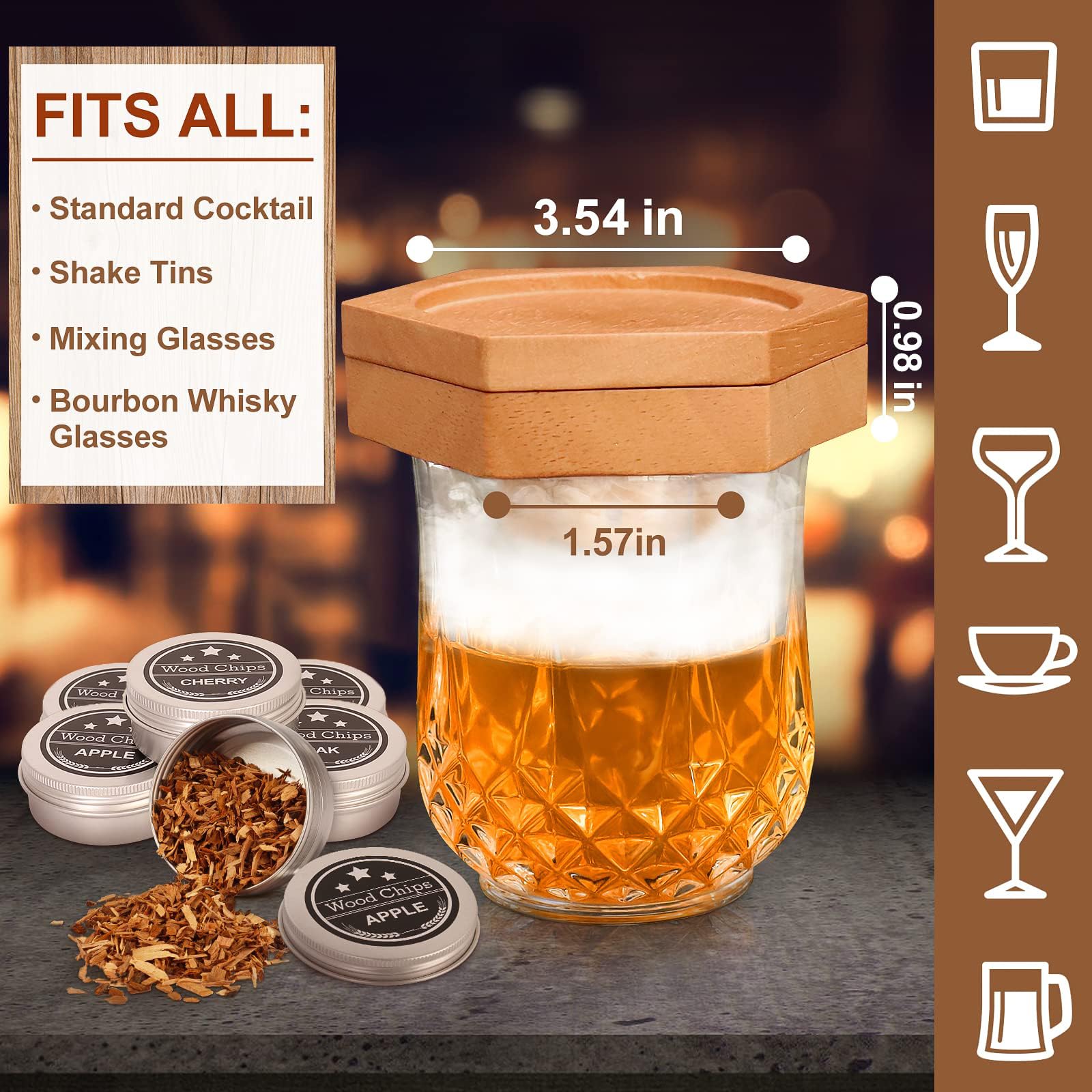Hand-held torch included with WEICHA Cocktail Smoker Kit