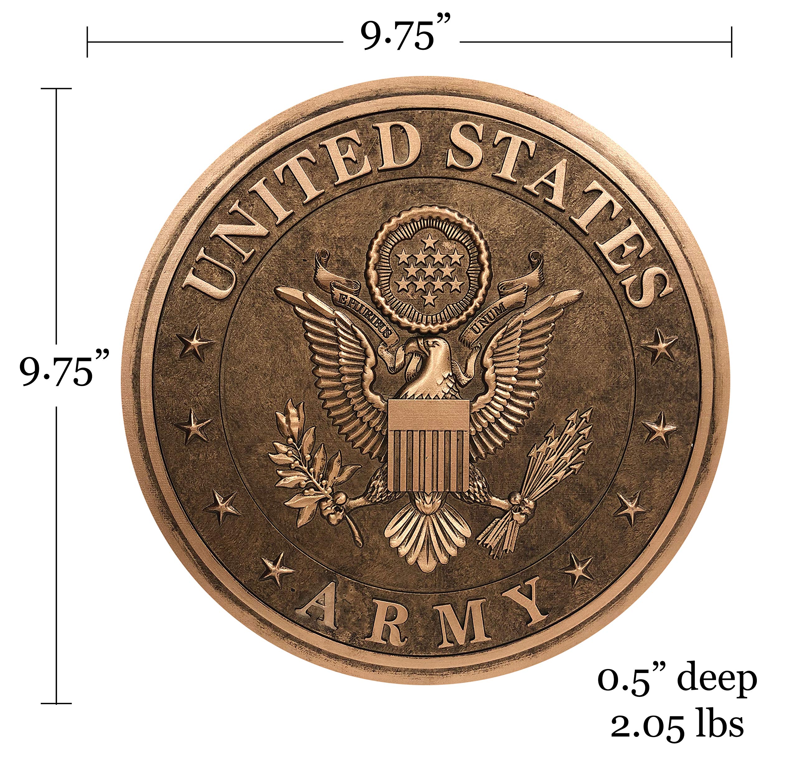 Hand-painted detail of Spoontiques U.S. Army Stepping Stone