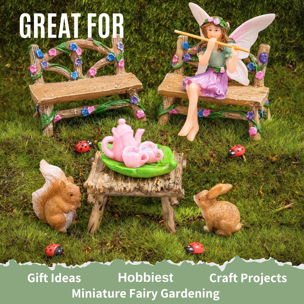 Hand-painted details of PRETMANNS fairy garden accessories