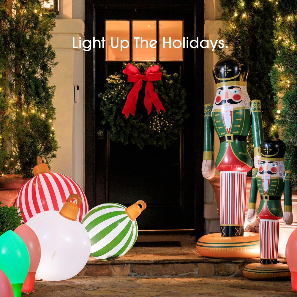 Hand pump included for inflating FUNBOY Christmas ornaments