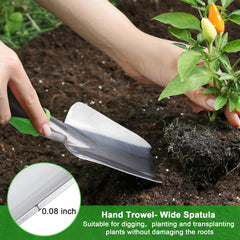 Hand rake from MECHEER Garden Tools Set for loosening soil