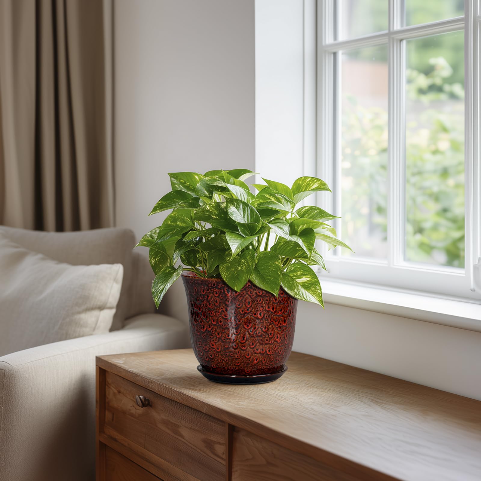 Handcrafted details of SUNPOTFOR Ceramic Plant Pot