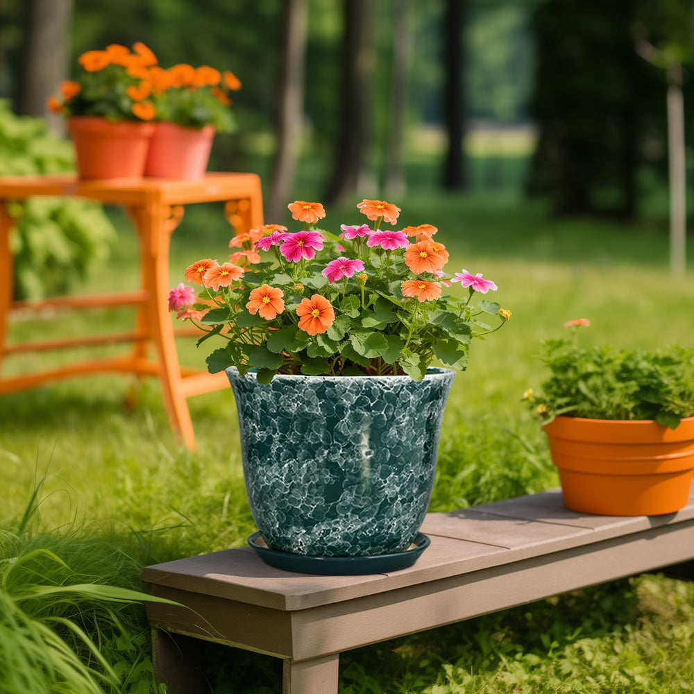 Handcrafted SUNPOTFOR Ceramic Plant Pot with decorative glaze