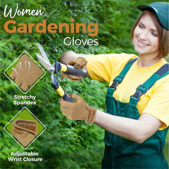HANDLANDY Gardening Gloves, close-up on pigskin leather palm