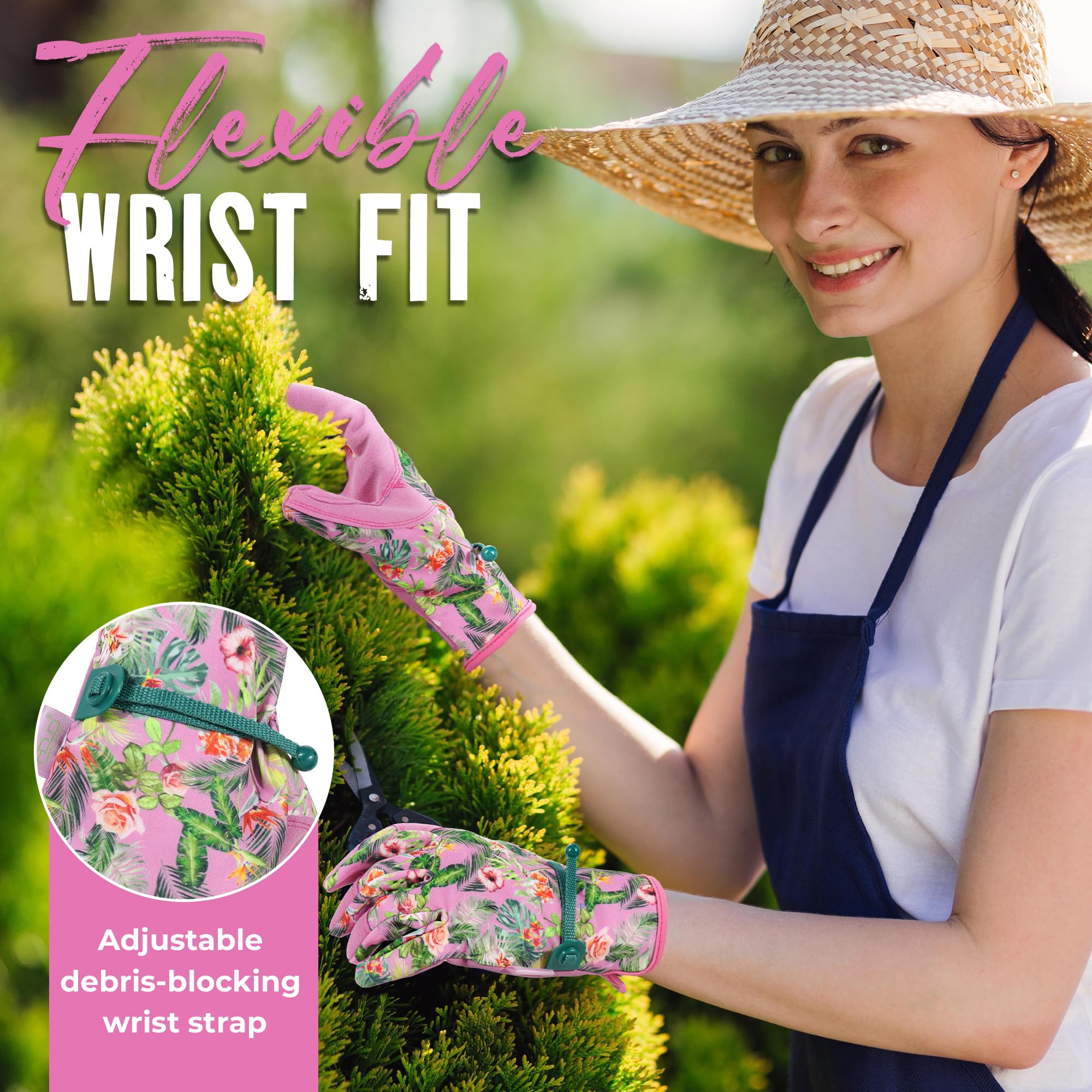 HANDLANDY Gardening Gloves for Women, worn while gardening